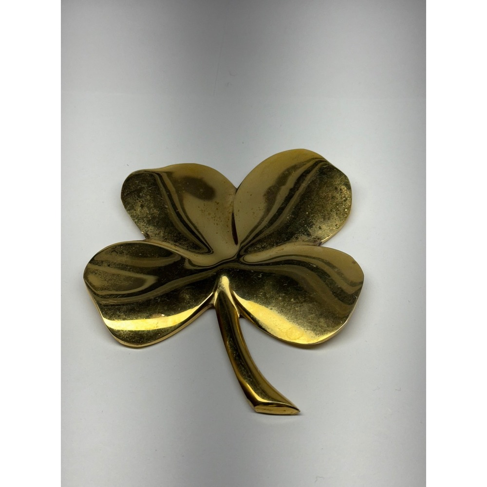 Vintage 1984 Gerity Four Leaf Clover Irish Blessing Decor Paper Weight 4 inch
